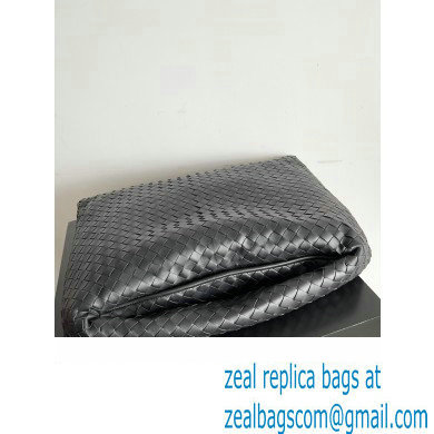 Bottega Veneta Large Hop Intrecciato leather shoulder bag Black 2023 - Click Image to Close
