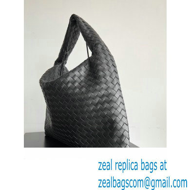 Bottega Veneta Large Hop Intrecciato leather shoulder bag Black 2023