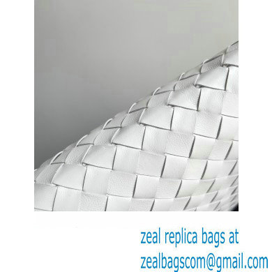 Bottega Veneta Large Hop Intrecciato leather shoulder bag White 2023