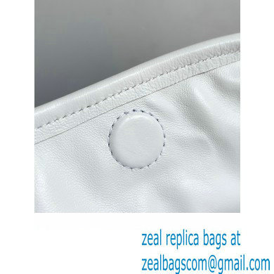 Bottega Veneta Large Hop Intrecciato leather shoulder bag White 2023 - Click Image to Close