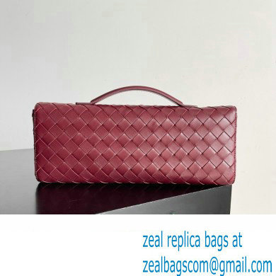 Bottega Veneta Long Clutch Andiamo With Handle Intrecciato leather bag BAROLO with metallic knot closure 2024 - Click Image to Close