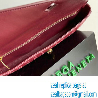 Bottega Veneta Long Clutch Andiamo With Handle Intrecciato leather bag BAROLO with metallic knot closure 2024 - Click Image to Close