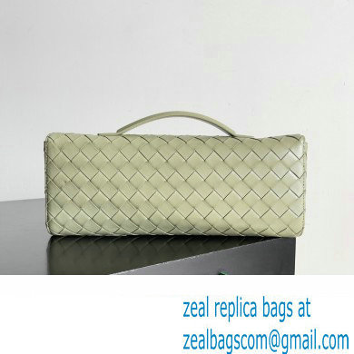Bottega Veneta Long Clutch Andiamo With Handle Intrecciato leather bag TRAVERTINE with metallic knot closure 2024