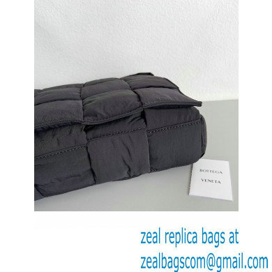 Bottega Veneta Maxi Padded Tech Cassette intreccio nylon crossbody bag Black 2023