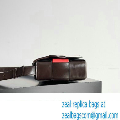 Bottega Veneta Medium Cassette Intreccio leather cross-body bag with multicolor check 2023