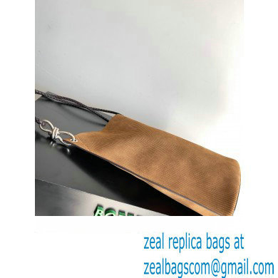 Bottega Veneta Medium Knot Bucket suede shoulder bag with corduroy embossed effect 2023
