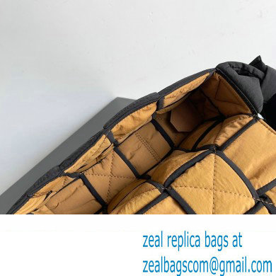 Bottega Veneta Medium padded Tech Cassette intreccio nylon cross-body bag Black/Brown 2023