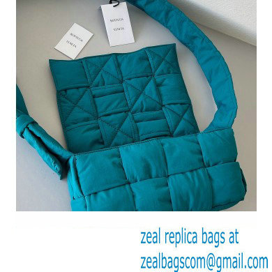 Bottega Veneta Medium padded Tech Cassette intreccio nylon cross-body bag Blue 2023