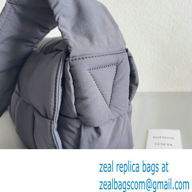 Bottega Veneta Medium padded Tech Cassette intreccio nylon cross-body bag Gray 2023 - Click Image to Close