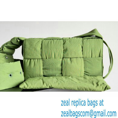 Bottega Veneta Medium padded Tech Cassette intreccio nylon cross-body bag Green 2023