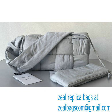 Bottega Veneta Medium padded Tech Cassette intreccio nylon cross-body bag PLASTER 2023