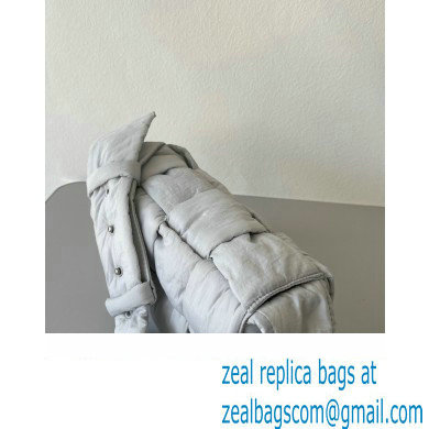 Bottega Veneta Medium padded Tech Cassette intreccio nylon cross-body bag PLASTER 2023 - Click Image to Close
