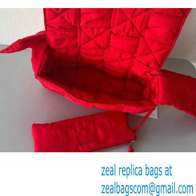 Bottega Veneta Medium padded Tech Cassette intreccio nylon cross-body bag Red 2023