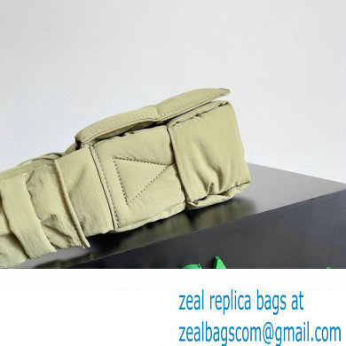 Bottega Veneta Medium padded Tech Cassette intreccio nylon cross-body bag TRAVERTINE 2023