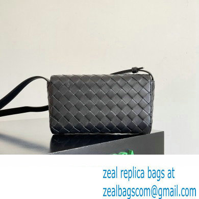 Bottega Veneta Mini Andiamo Cross-Body Intrecciato leather bag Black with metallic knot closure 2024 - Click Image to Close