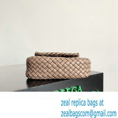Bottega Veneta Mini Cobble Shoulder Bag in padded Intreccio leather TAUPE GREY 2024