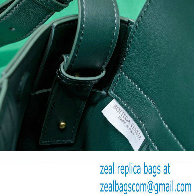 Bottega Veneta Mini East-West Arco Tote Intreccio leather bag with detachable strap EMERALD GREEN 2024 - Click Image to Close