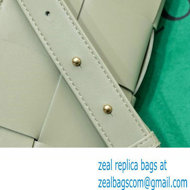 Bottega Veneta Mini East-West Arco Tote Intreccio leather bag with detachable strap TRAVERTINE 2024