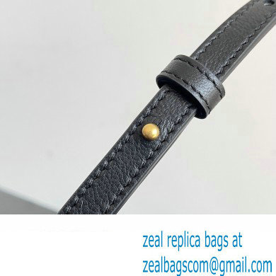 Bottega Veneta Mini Hop Intrecciato leather cross-body Bag with detachable strap Black 2024 - Click Image to Close