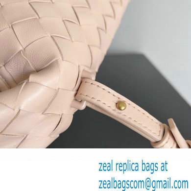 Bottega Veneta Mini Hop Intrecciato leather cross-body Bag with detachable strap pink 2024