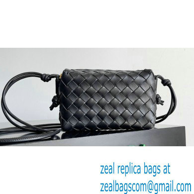 Bottega Veneta Mini Loop Camera Intrecciato leather cross-body Bag Black 2024