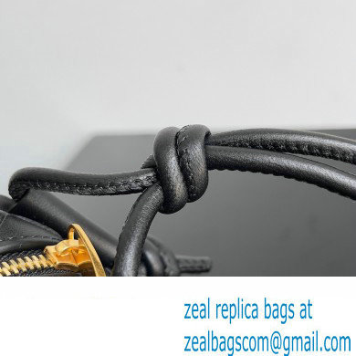Bottega Veneta Mini Loop Camera Intrecciato leather cross-body Bag Black 2024 - Click Image to Close