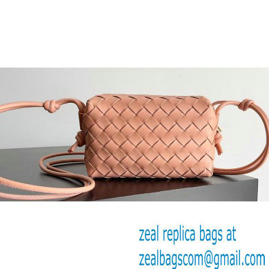 Bottega Veneta Mini Loop Camera Intrecciato leather cross-body Bag MACAROON 2024