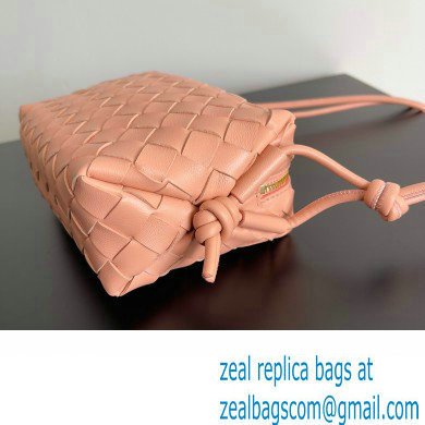 Bottega Veneta Mini Loop Camera Intrecciato leather cross-body Bag MACAROON 2024 - Click Image to Close