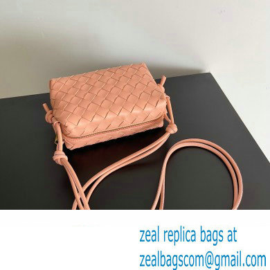 Bottega Veneta Mini Loop Camera Intrecciato leather cross-body Bag MACAROON 2024