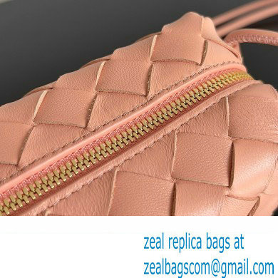 Bottega Veneta Mini Loop Camera Intrecciato leather cross-body Bag MACAROON 2024 - Click Image to Close