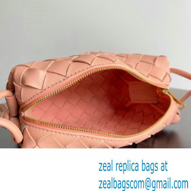 Bottega Veneta Mini Loop Camera Intrecciato leather cross-body Bag MACAROON 2024