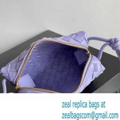 Bottega Veneta Mini Loop Camera Intrecciato leather cross-body Bag OYSTER 2024
