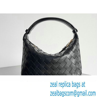 Bottega Veneta Mini Wallace Intrecciato leather shoulder bag Black 2023