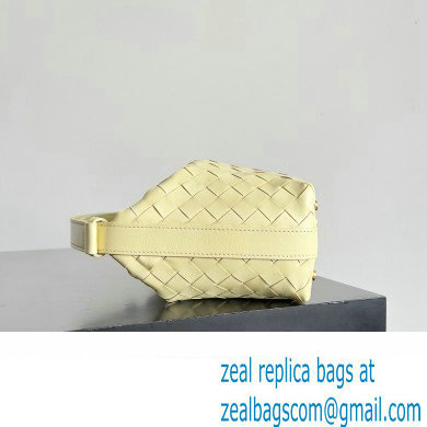 Bottega Veneta Mini Wallace Intrecciato leather shoulder bag CAMOMILE 2023 - Click Image to Close