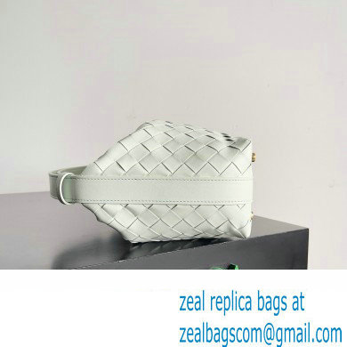 Bottega Veneta Mini Wallace Intrecciato leather shoulder bag Pale Green 2023 - Click Image to Close