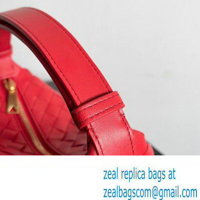 Bottega Veneta Mini Wallace Intrecciato leather shoulder bag Red 2023 - Click Image to Close