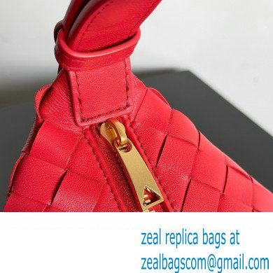 Bottega Veneta Mini Wallace Intrecciato leather shoulder bag Red 2023 - Click Image to Close