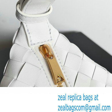 Bottega Veneta Mini Wallace Intrecciato leather shoulder bag White 2023