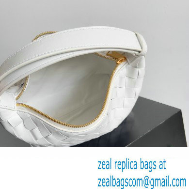 Bottega Veneta Mini Wallace Intrecciato leather shoulder bag White 2023 - Click Image to Close
