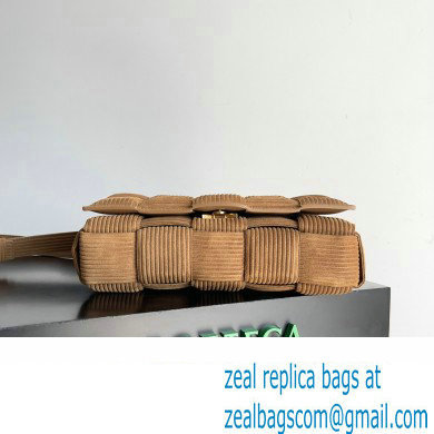 Bottega Veneta Padded Cassette Intreccio corduroy suede cross-body bag 2023