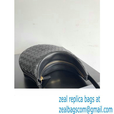 Bottega Veneta Small Drop Intrecciato leather shoulder bag with adjustable strap Black 2023