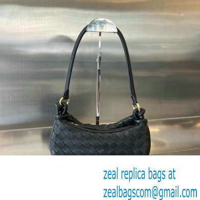 Bottega Veneta Small Gemelli Intrecciato leather shoulder bag 776764 Black 2023