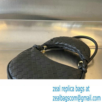 Bottega Veneta Small Gemelli Intrecciato leather shoulder bag 776764 Black 2023 - Click Image to Close