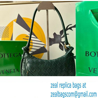 Bottega Veneta Small Gemelli Intrecciato leather shoulder bag 776764 EMERALD GREEN 2024 - Click Image to Close