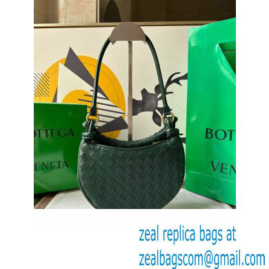 Bottega Veneta Small Gemelli Intrecciato leather shoulder bag 776764 EMERALD GREEN 2024