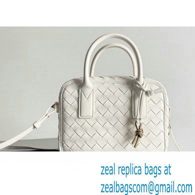 Bottega Veneta Small Getaway Intrecciato leather top handle bag with adjustable and detachable strap White 2024