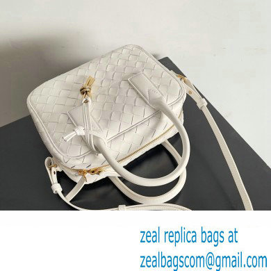 Bottega Veneta Small Getaway Intrecciato leather top handle bag with adjustable and detachable strap White 2024