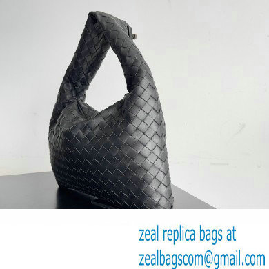 Bottega Veneta Small Hop Intrecciato leather shoulder bag Black 2023 - Click Image to Close