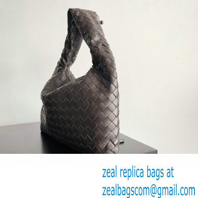 Bottega Veneta Small Hop Intrecciato leather shoulder bag Coffee 2023