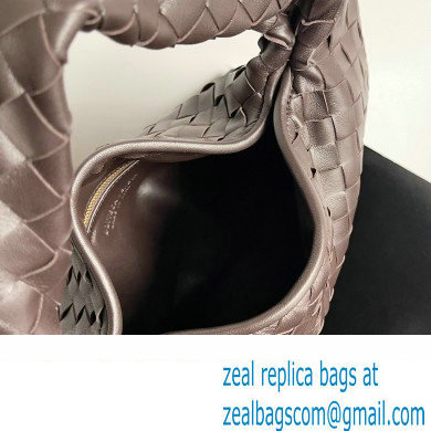 Bottega Veneta Small Hop Intrecciato leather shoulder bag Coffee 2023 - Click Image to Close